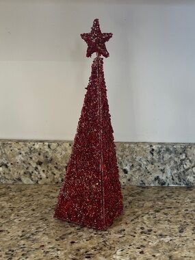 Vintage Avon Red Majestic lighted Tree